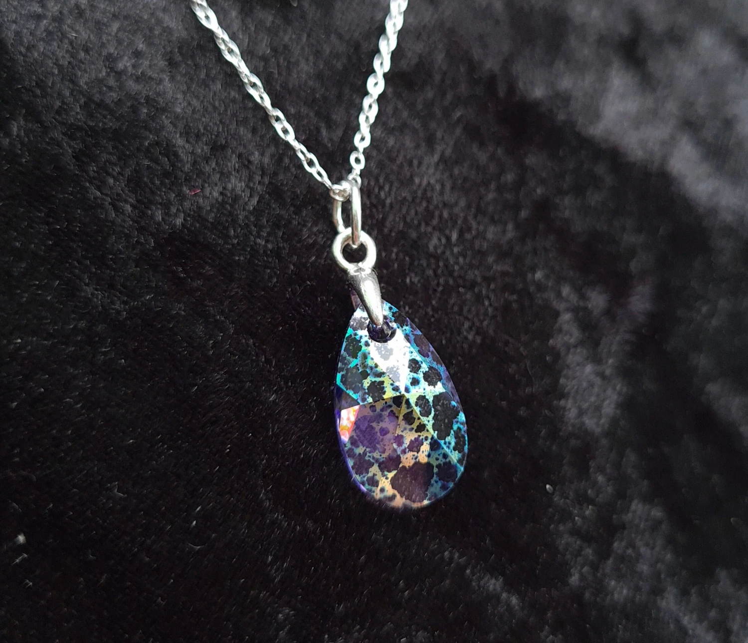 Swarovski Crystal Necklace. Tanzanite White Patina Pendant On 925 Sterling Silver Chain. Birthday/Christmas/Eid/Mothers' Day Gift 9 Swarovski Crystal Necklace. Tanzanite White Patina Pendant On 925 Sterling Silver Chain. Birthday/Christmas/Eid/Mothers' Day Gift - Image 7