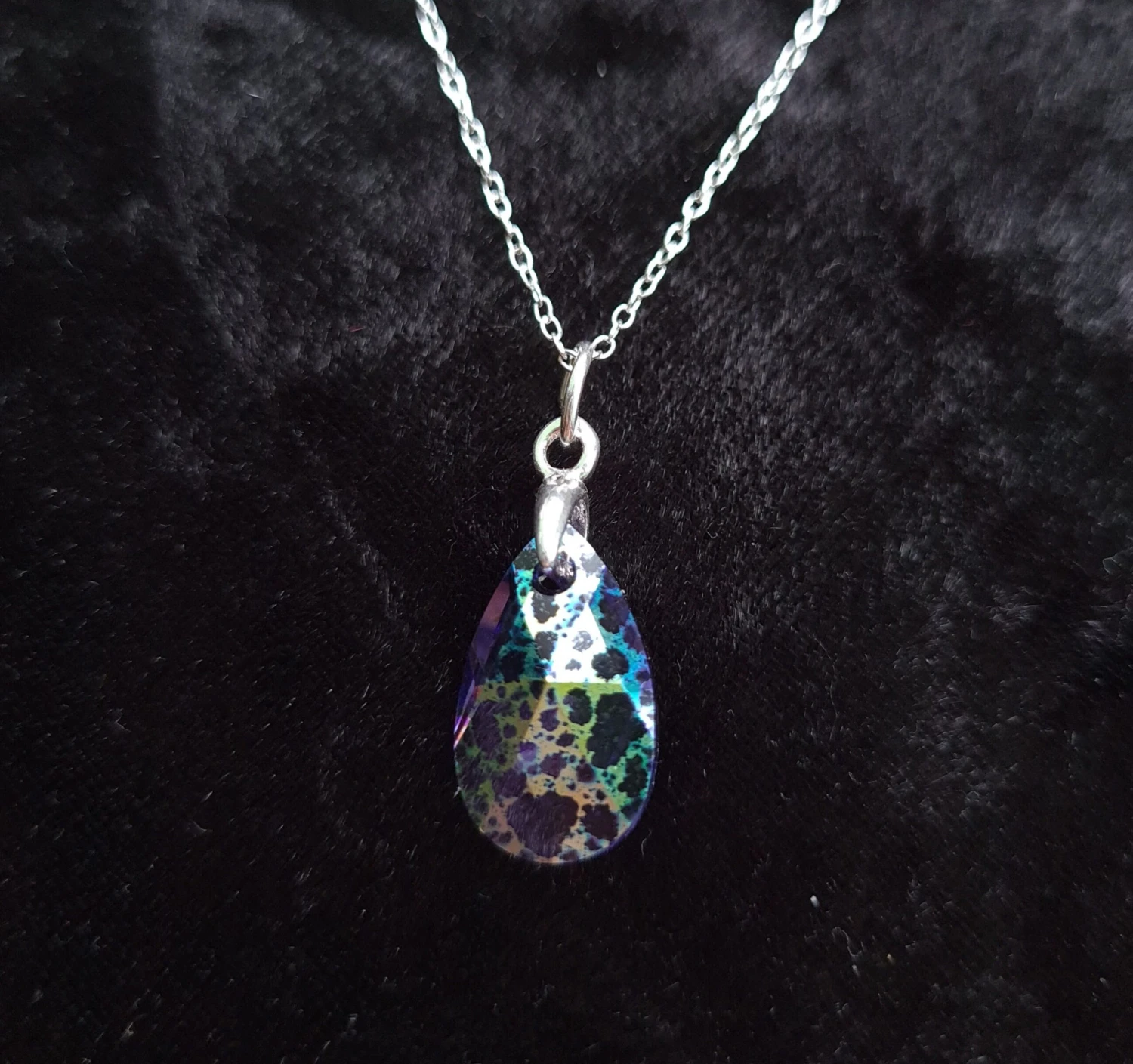 Swarovski Crystal Necklace. Tanzanite White Patina Pendant On 925 Sterling Silver Chain. Birthday/Christmas/Eid/Mothers' Day Gift 10 Swarovski Crystal Necklace. Tanzanite White Patina Pendant On 925 Sterling Silver Chain. Birthday/Christmas/Eid/Mothers' Day Gift - Image 8