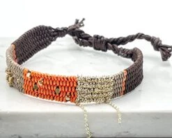 Bronze And Orange Halloween Bracelet With Pressed Metallic Beads, Adjustable Bracelet For Women, Boho Chic Design, Christmas Gift 15 Bronze And Orange Halloween Bracelet With Pressed Metallic Beads, Adjustable Bracelet For Women, Boho Chic Design, Christmas Gift -Jewellery Paradise il fullxfull.3058205366 ocr7