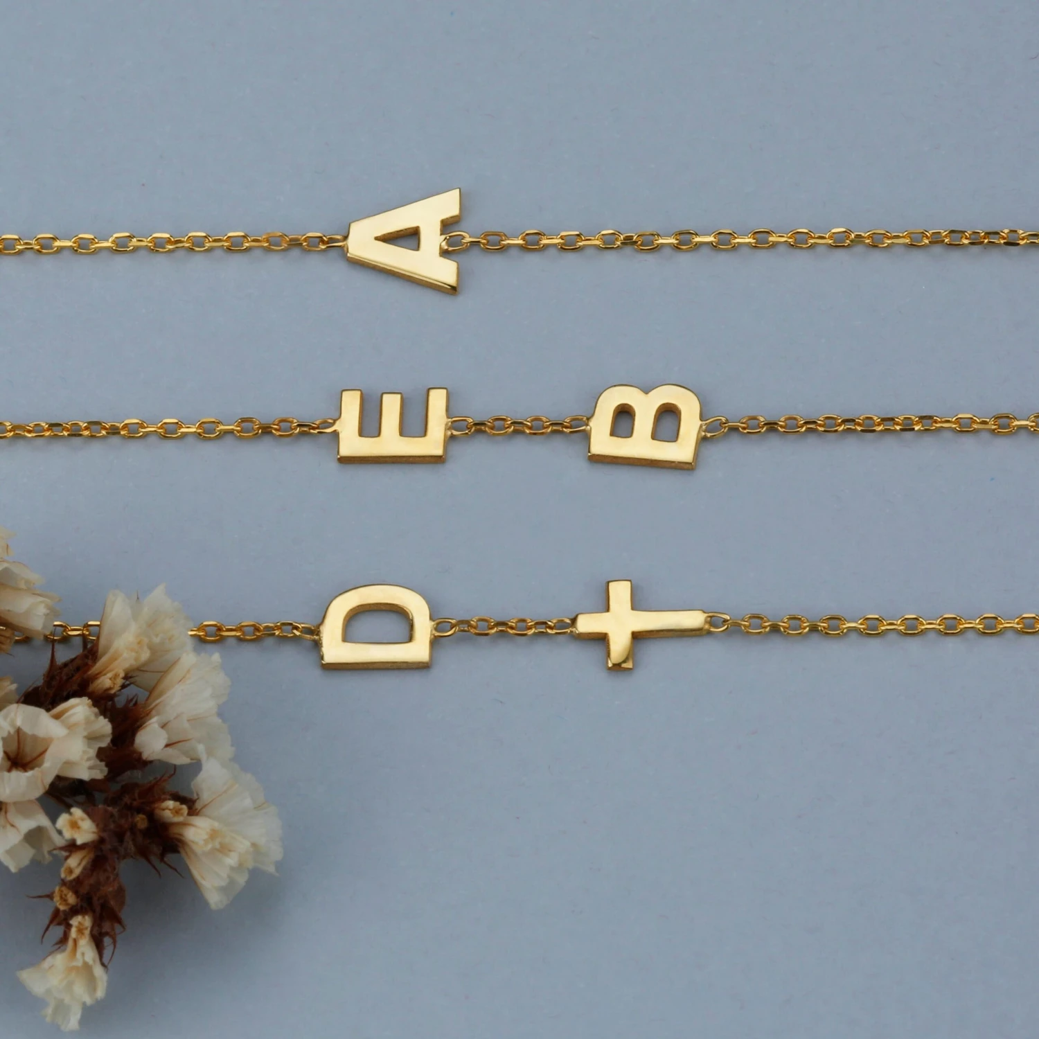 Sideways Initial Necklace, Letter Necklace, 925K Silver Letter Necklace, Initial Cross Necklace, Baptism Necklace, Christmas Gift, 7 Sideways Initial Necklace, Letter Necklace, 925K Silver Letter Necklace, Initial Cross Necklace, Baptism Necklace, Christmas Gift, - Image 5