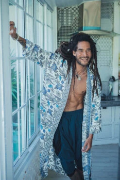 Bohemian Men Silk Kimono ~ White And Blue Silk Kimono Robe For Man ~ Silk Pajama Robe For Men ~ Bathrobe ~ Perfect Christmas Gift For Him 17 Bohemian Men Silk Kimono ~ White And Blue Silk Kimono Robe For Man ~ Silk Pajama Robe For Men ~ Bathrobe ~ Perfect Christmas Gift For Him -Jewellery Paradise il fullxfull.3098608382 mjov