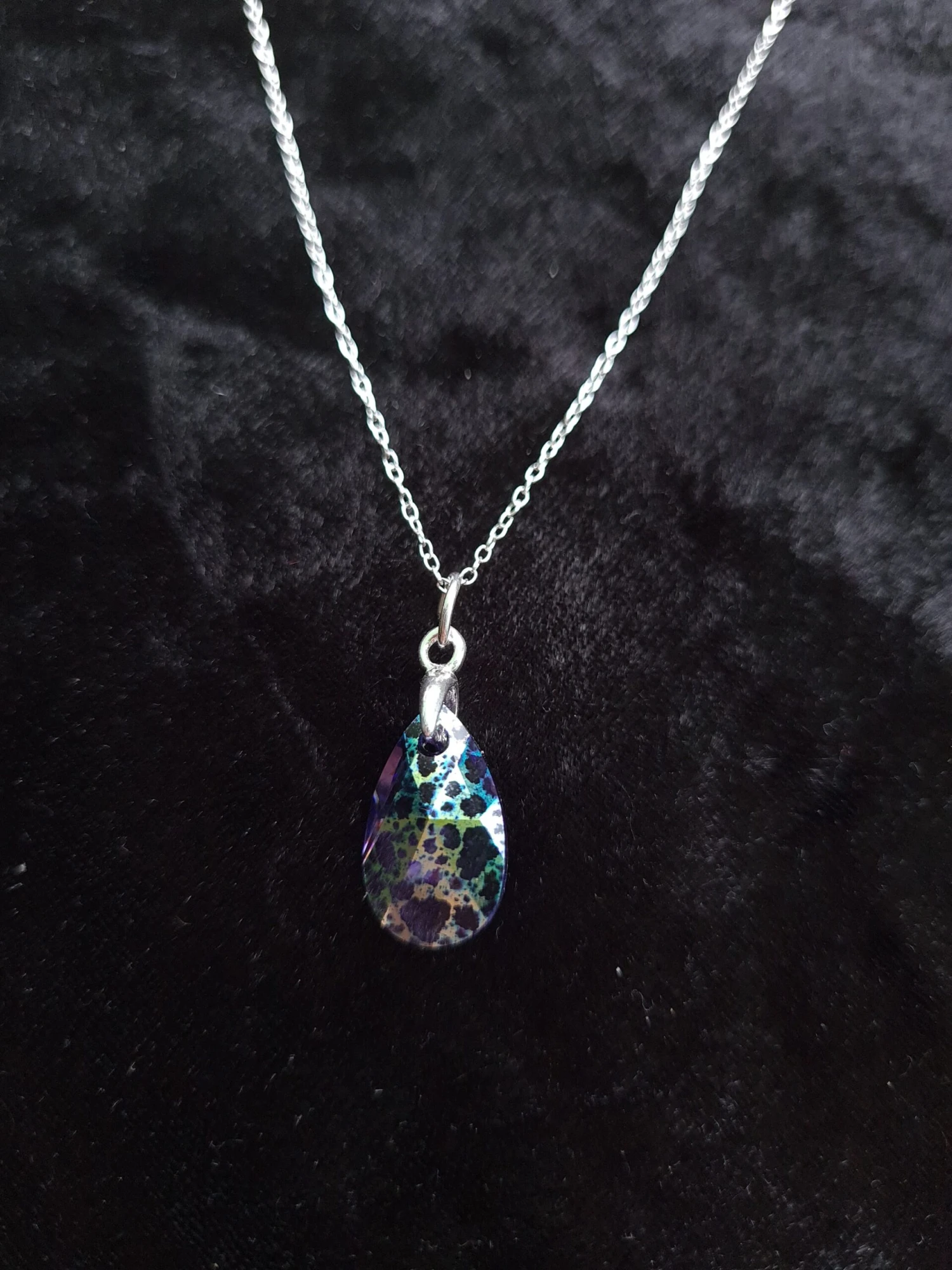 Swarovski Crystal Necklace. Tanzanite White Patina Pendant On 925 Sterling Silver Chain. Birthday/Christmas/Eid/Mothers' Day Gift 11 Swarovski Crystal Necklace. Tanzanite White Patina Pendant On 925 Sterling Silver Chain. Birthday/Christmas/Eid/Mothers' Day Gift - Image 9