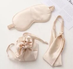 UK Luxury Cream Silk Eye Mask, Father’s Day Gift From Daughter, Eye Mask Mom Sleep Mask, Christmas Gift