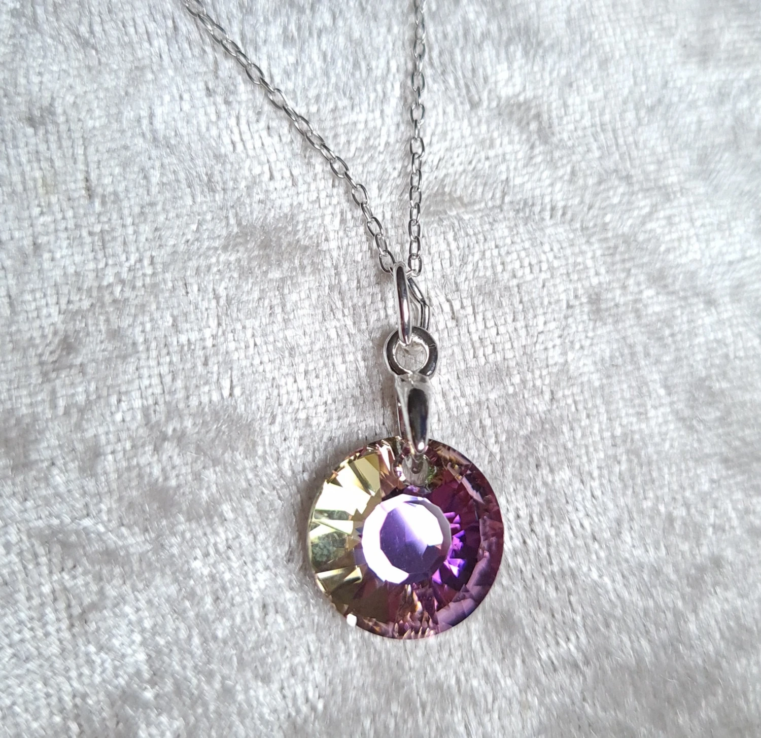 Genuine Crystal Necklace. Vitrail Light Pendant On 925 Sterling Silver Chain. Handcrafted. Birthday/Christmas/Eid/Mothers Day Gift 9 Genuine Crystal Necklace. Vitrail Light Pendant On 925 Sterling Silver Chain. Handcrafted. Birthday/Christmas/Eid/Mothers Day Gift - Image 7