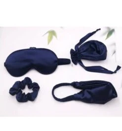 UK Luxury Navy Blue Silk Eye Mask, Father’s Day Gift From Daughter, Eye Mask Mom Sleep Mask, Christmas Gift