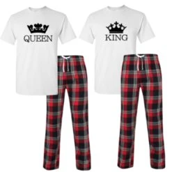 Queen King Pyjamas, Couple Christmas Pyjamas, Matching Pyjamas, New Parents Gift, Parents Pyjamas Pjs