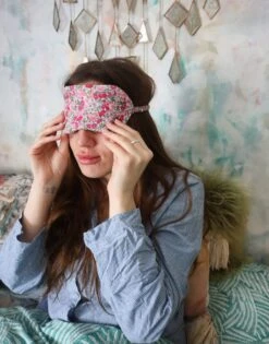 Eye Mask In Liberty Of London Fabric, Bridesmaid Gift, Sleep Mask, Christmas Eve Box,womens Stocking Filler, Gift For Her, Christmas Gift