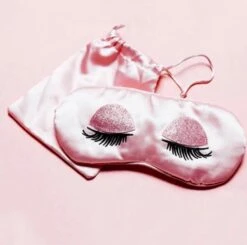 UK Luxury Pink Silk Eye Mask,brides Gift , Gift For Her, Eye Mask Mom Sleep Mask, Christmas Gift