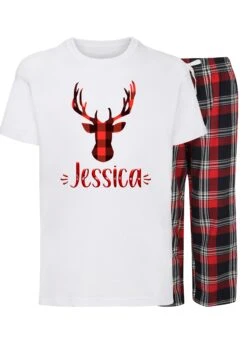 Personalised Matching Family Christmas Pyjamas, Christmas Eve Pyjamas, Christmas Eve Box, Matching PJs, Reindeer Pyjamas