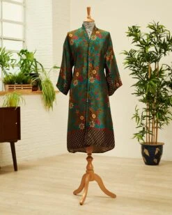 Emerald Kimono Robe, Christmas Gifts, Silk Blend Kimono Dressing Gown, Vintage Kimono, Bridesmaid Robes, Bridal Robe, Marul Oungewear -Jewellery Paradise il fullxfull.3234324731 4pm4