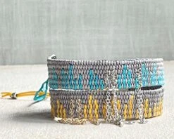 Blue Striped Grey Handwoven Bracelet, Cuff Bracelet, Bracelet For Women, Stylish Adjustable Bracelet, Friendship Christmas Gift 10 Blue Striped Grey Handwoven Bracelet, Cuff Bracelet, Bracelet For Women, Stylish Adjustable Bracelet, Friendship Christmas Gift -Jewellery Paradise il fullxfull.3252422744 2j5q