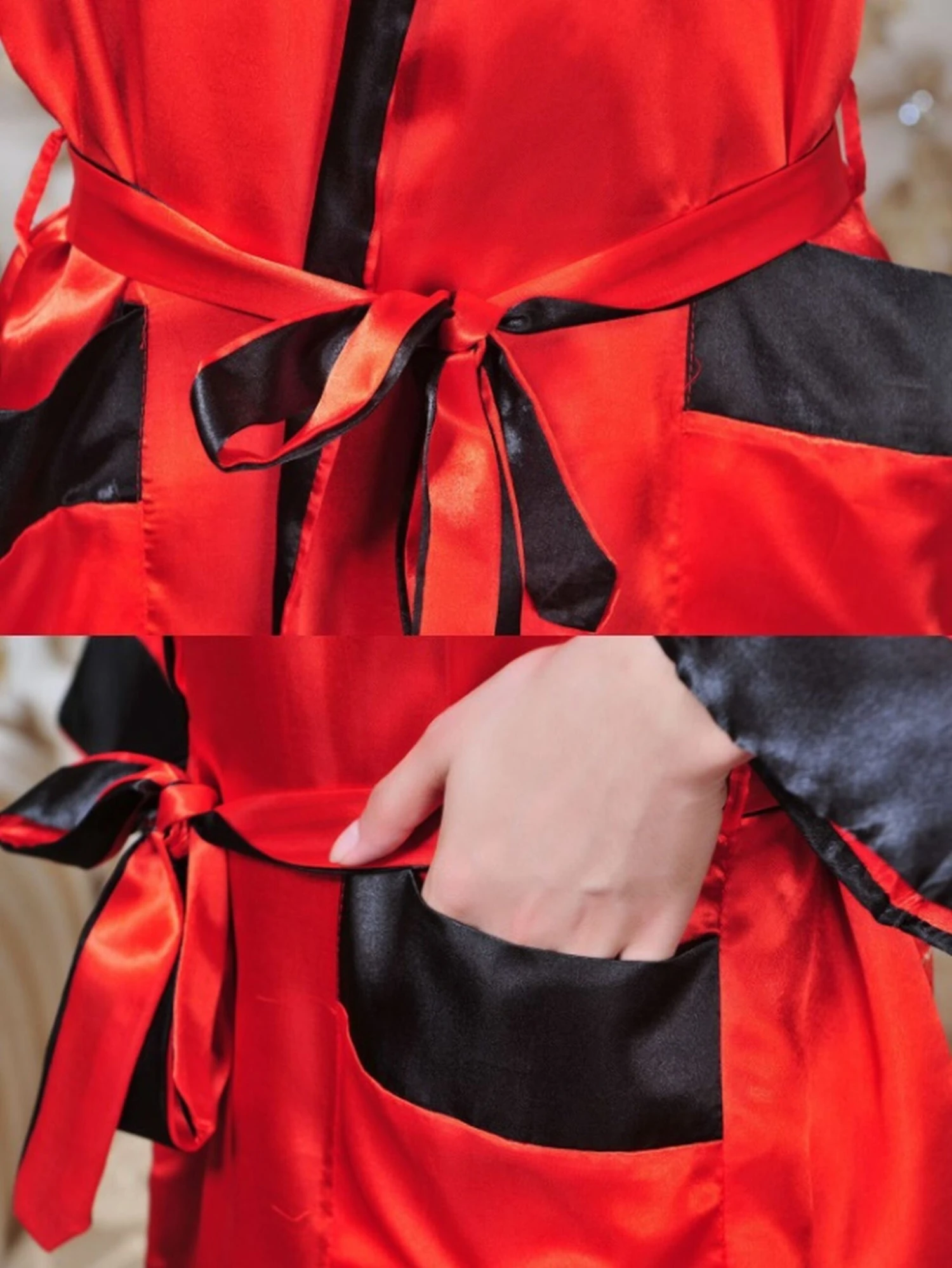 GFM Chinese Mens Or Unisex Dragon Design Dressing Gown Or Kimono - Burgundy Red - Christmas Gift 7 GFM Chinese Mens Or Unisex Dragon Design Dressing Gown Or Kimono - Burgundy Red - Christmas Gift - Image 5