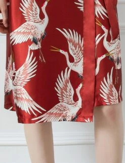 GFM Womens Chinese Satin Fabric Cranes Design Dressing Gown-Black , Grey , Red - Christmas Gift 19 GFM Womens Chinese Satin Fabric Cranes Design Dressing Gown-Black , Grey , Red - Christmas Gift -Jewellery Paradise il fullxfull.3298523063 mgww
