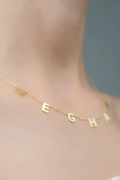 Middle Initial Silver Necklace, Personalised Middle SilverLetters Necklace, Multiple Letters Necklace, Christmas Gift Necklace, Middle Nec -Jewellery Paradise il fullxfull.3304738032 jr7v