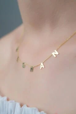 Middle Initial Silver Necklace, Personalised Middle SilverLetters Necklace, Multiple Letters Necklace, Christmas Gift Necklace, Middle Nec -Jewellery Paradise il fullxfull.3304745288 iwur