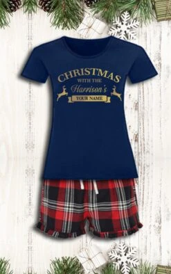 Personalised Christmas Pyjamas Matching Family Name Pyjamas Red Tartan Loungewear Adult Christmas Eve Box Gift -Jewellery Paradise il fullxfull.3317464007 2gx5 1