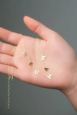 Middle Initial Silver Necklace, Personalised Middle SilverLetters Necklace, Multiple Letters Necklace, Christmas Gift Necklace, Middle Nec -Jewellery Paradise il fullxfull.3352437735 17rm