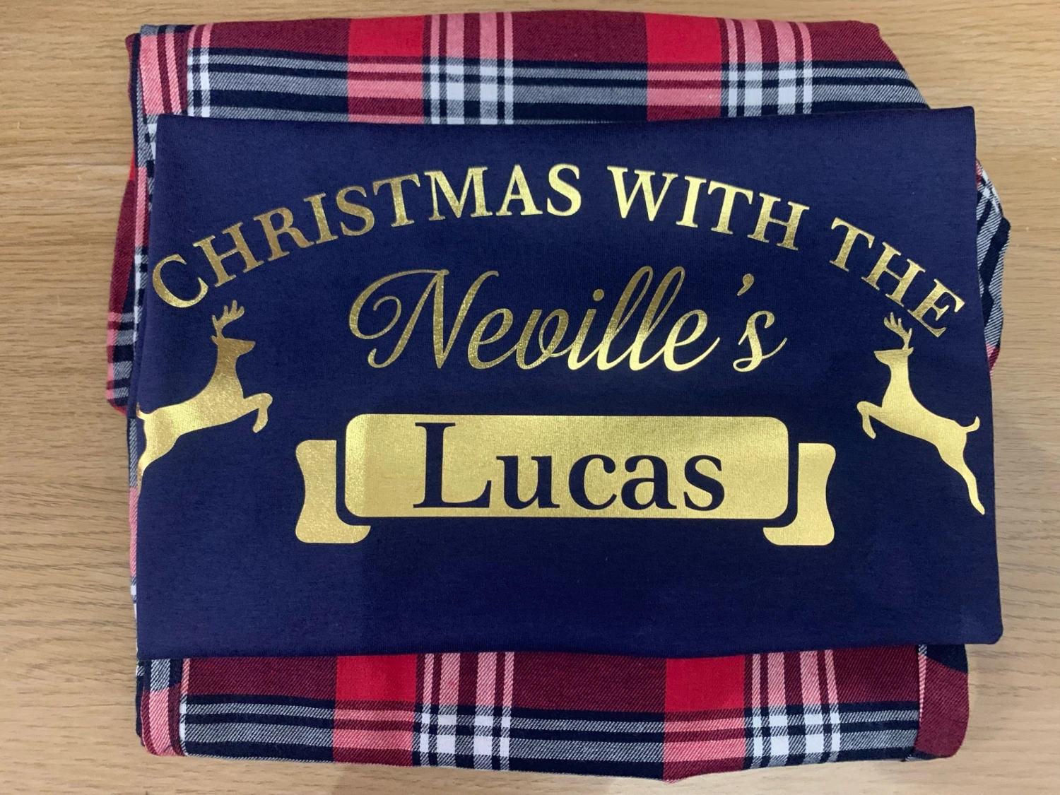 Personalised Christmas Pyjamas Matching Family Name Pajamas Red Tartan Loungewear Adult Christmas Eve Box Gift 3 Personalised Christmas Pyjamas Matching Family Name Pajamas Red Tartan Loungewear Adult Christmas Eve Box Gift