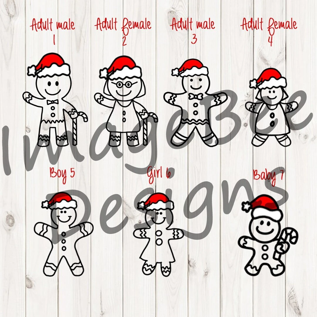 Christmas Matching Family Pyjamas, XXL Pyjamas, Gingerbread Men Pyjamas , Matching PJs, 4 Christmas Matching Family Pyjamas, XXL Pyjamas, Gingerbread Men Pyjamas , Matching PJs, - Image 2