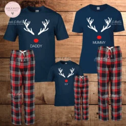 Christmas Family Pjs Matching Set, Personalised Xmas, Personalized