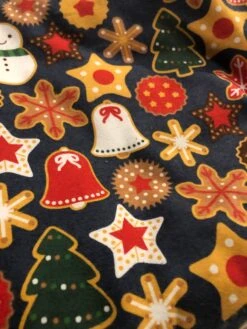 Christmas Cookie On Navy Flannel Pajama Pants, Pajama Pants, Pj's, Lounge Pants, Matching Family Pj's,