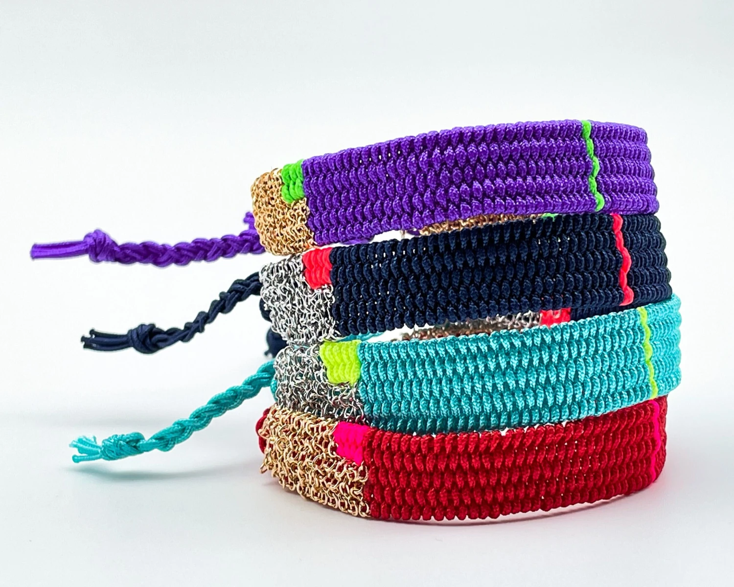 Handwoven Bracelet Stack, Boho & Hippie Style Wristband, Bracelet For Women, Everyday Bracelet, Christmas Gift 4 Handwoven Bracelet Stack, Boho & Hippie Style Wristband, Bracelet For Women, Everyday Bracelet, Christmas Gift - Image 2