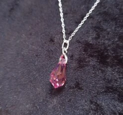 Genuine Crystal Necklace. Rose Aurora Borealis Pendant On 925 Sterling Silver Chain. Birthday Christmas Eid Mothers Day Bridesmaid Gift -Jewellery Paradise il fullxfull.3386547684 4h2g