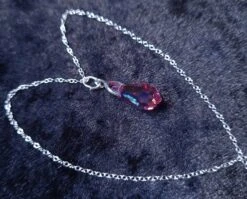 Genuine Crystal Necklace. Rose Aurora Borealis Pendant On 925 Sterling Silver Chain. Birthday Christmas Eid Mothers Day Bridesmaid Gift -Jewellery Paradise il fullxfull.3386547720 88t6