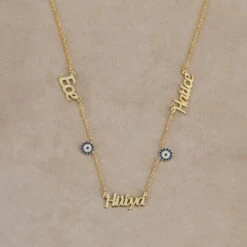 925K Silver Name Necklace With Evil Eye, Triple Name Necklace, Family Name Necklace, Personalised Evil Eye Name Necklace, Christmas Gift 14 925K Silver Name Necklace With Evil Eye, Triple Name Necklace, Family Name Necklace, Personalised Evil Eye Name Necklace, Christmas Gift -Jewellery Paradise il fullxfull.3391520016 973l