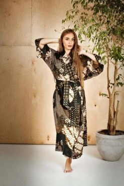 Black Silk Kimono Robe For Women, Bohemian Dressing Gown, Long Satin Robe,Christmas Gift For Wife Girlfriend Mom Sister 14 Black Silk Kimono Robe For Women, Bohemian Dressing Gown, Long Satin Robe,Christmas Gift For Wife Girlfriend Mom Sister -Jewellery Paradise il fullxfull.3393531806 tbng