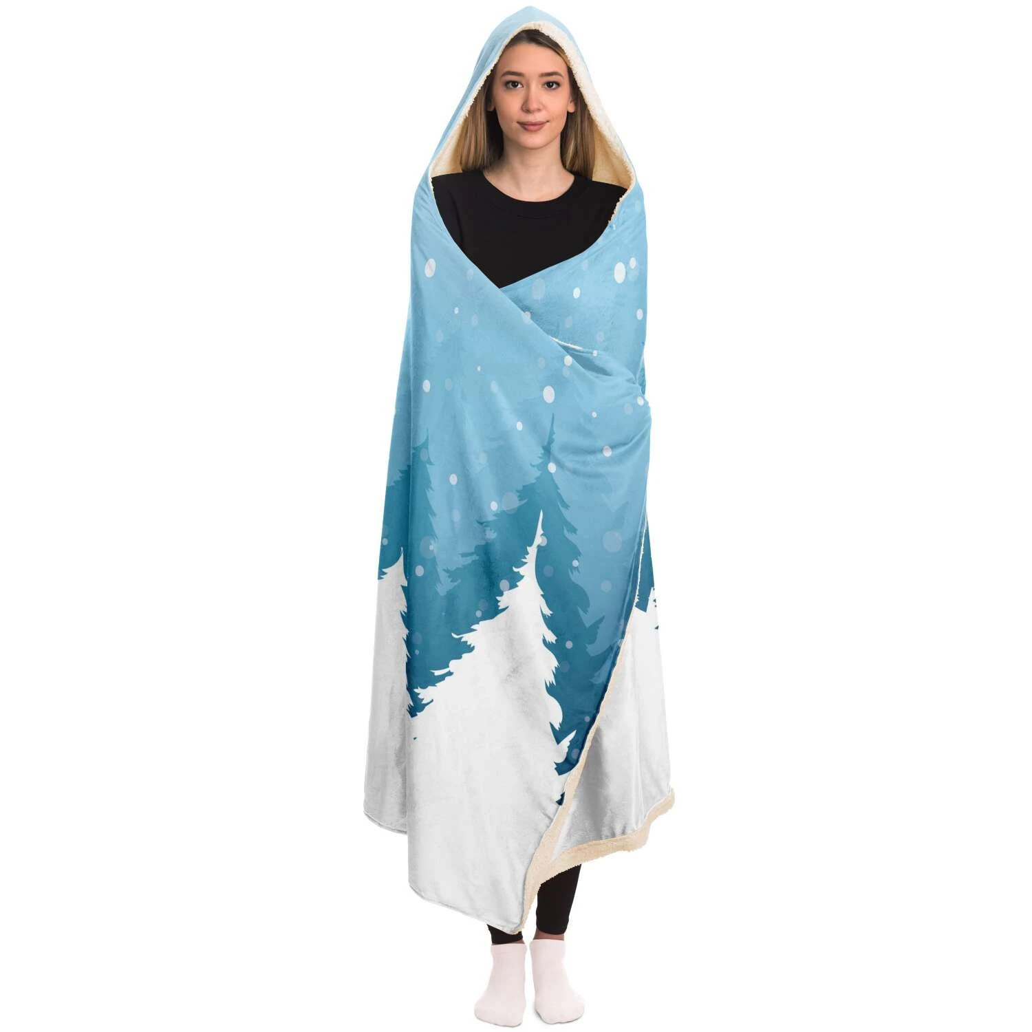 Christmas Trees Blanket Hoodie - Winter Gift For Christmas, Cozy Blanket For Friends And Family, Christmas Movie Watching Blanket Soft 6 Christmas Trees Blanket Hoodie - Winter Gift For Christmas, Cozy Blanket For Friends And Family, Christmas Movie Watching Blanket Soft - Image 4