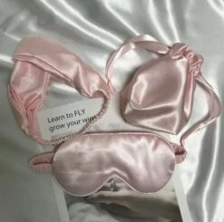 UK Luxury Baby Pink Silk Eye Mask, Father’s Day Gift From Daughter, Eye Mask Mom Sleep Mask, Christmas Gift