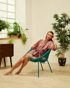 Dusty Pink Silk Blend Kimono Robe, Christmas Gifts For Her, Dressing Gown, Vintage Kimono, Bridesmaid Robes, Boho, Bridal Robe, Maru