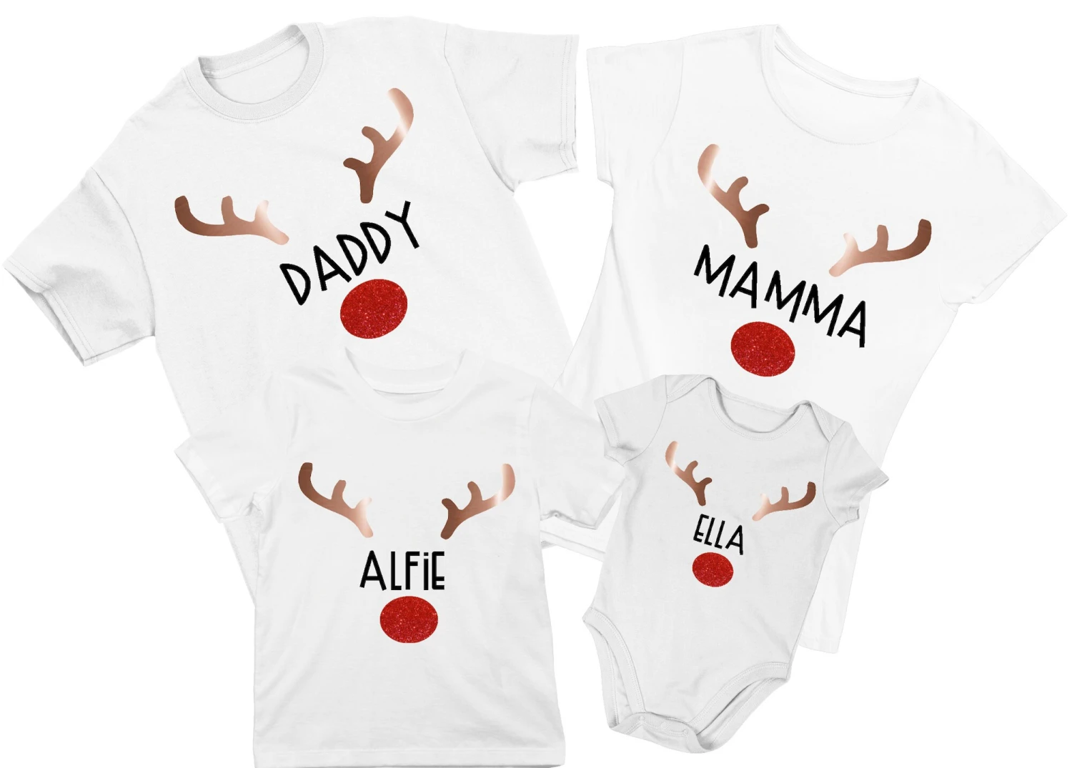 Christmas Family Matching Lounge Wear Pyjama Set Glitter Reindeer Any Name Xmas Eve Box Filler Idea 5 Christmas Family Matching Lounge Wear Pyjama Set Glitter Reindeer Any Name Xmas Eve Box Filler Idea - Image 3
