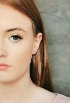 Raw Black Diamond Earrings, Pull Through Hoops, Genuine Diamond, Sterling Silver Huggie, Minimal Jewelry, Christmas Gift, Stocking Filler -Jewellery Paradise il fullxfull.3433418351 sp8t