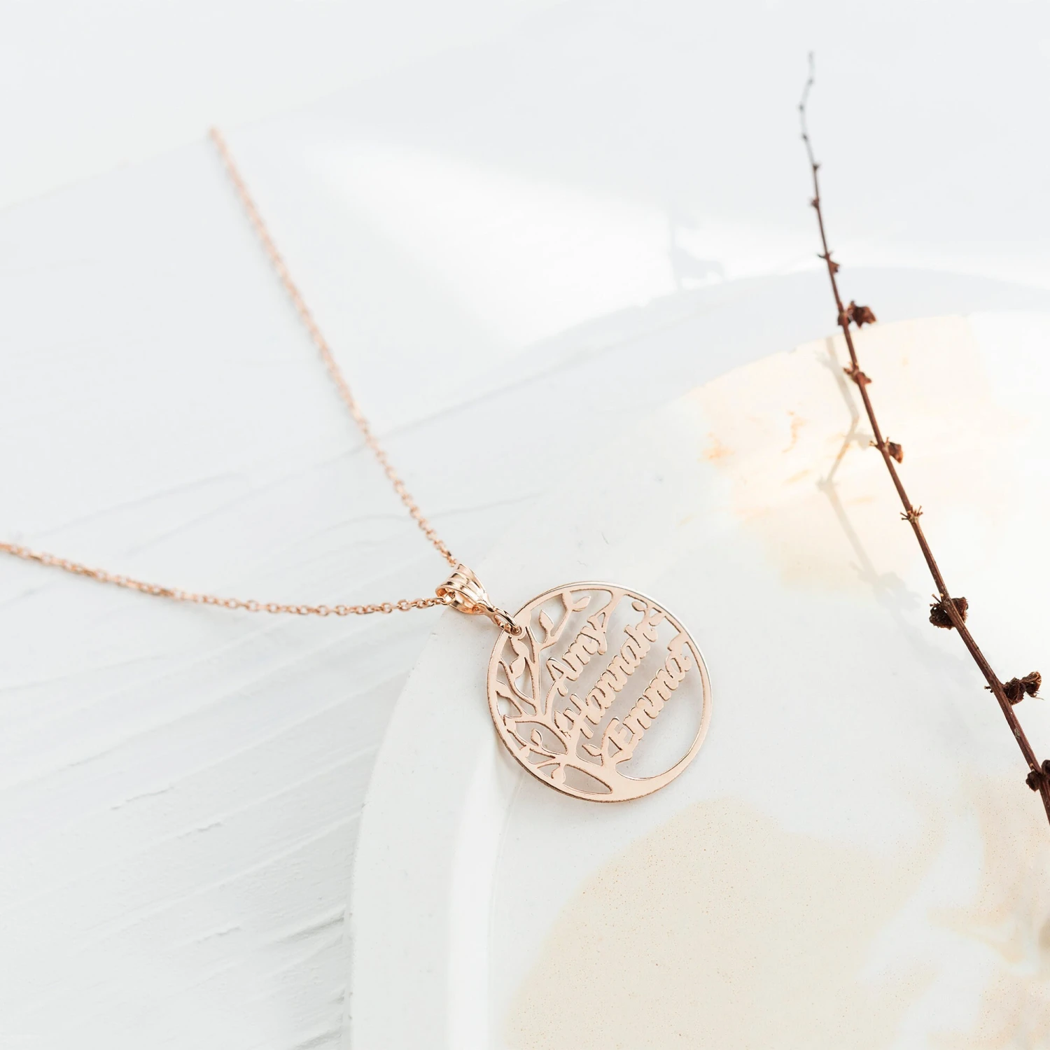 Family Name Necklace, Family Tree Necklace, Disc Necklace, Multiple Names Necklace, Personalized Name Necklace, Gift For Mum, Christmas Gift 5 Family Name Necklace, Family Tree Necklace, Disc Necklace, Multiple Names Necklace, Personalized Name Necklace, Gift For Mum, Christmas Gift - Image 3