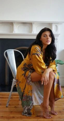 Long Golden Hour Yellow Silk Blend Kimono Robe, Christmas Gifts, Dressing Gown, Vintage Kimono, Silk Robes For Women, Japanese Kimono, Maru 11 Long Golden Hour Yellow Silk Blend Kimono Robe, Christmas Gifts, Dressing Gown, Vintage Kimono, Silk Robes For Women, Japanese Kimono, Maru -Jewellery Paradise il fullxfull.3439215045 ar8j