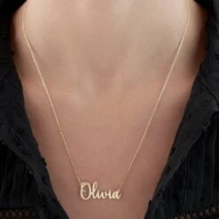 925 Sterling Silver Name Necklace,Personalized Name Necklace, Personalized Jewelry, Name Necklace, Personalized Gift, Christmas Gift, MF35 -Jewellery Paradise il fullxfull.3447804747 8nez