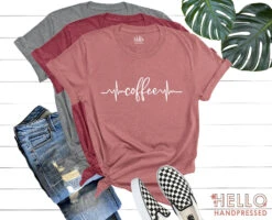 Coffee Shirt Women, Coffee Lovers Shirt, Gift For Coffee Lover, Christmas Gift For Friend, Caffeine Queen, Gift For Her, Coffee Heartbeat