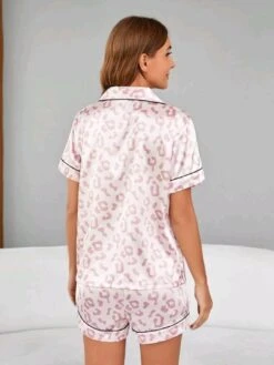 Personalised Satin Pyjamas, Pink Leopard Print Pjs, Gift For Her, Short Sleeve Sleepwear, Nightwear, Christmas Gift, Friend Gift, Pyjama Set 8 Personalised Satin Pyjamas, Pink Leopard Print Pjs, Gift For Her, Short Sleeve Sleepwear, Nightwear, Christmas Gift, Friend Gift, Pyjama Set -Jewellery Paradise il fullxfull.3461307767 8p1i