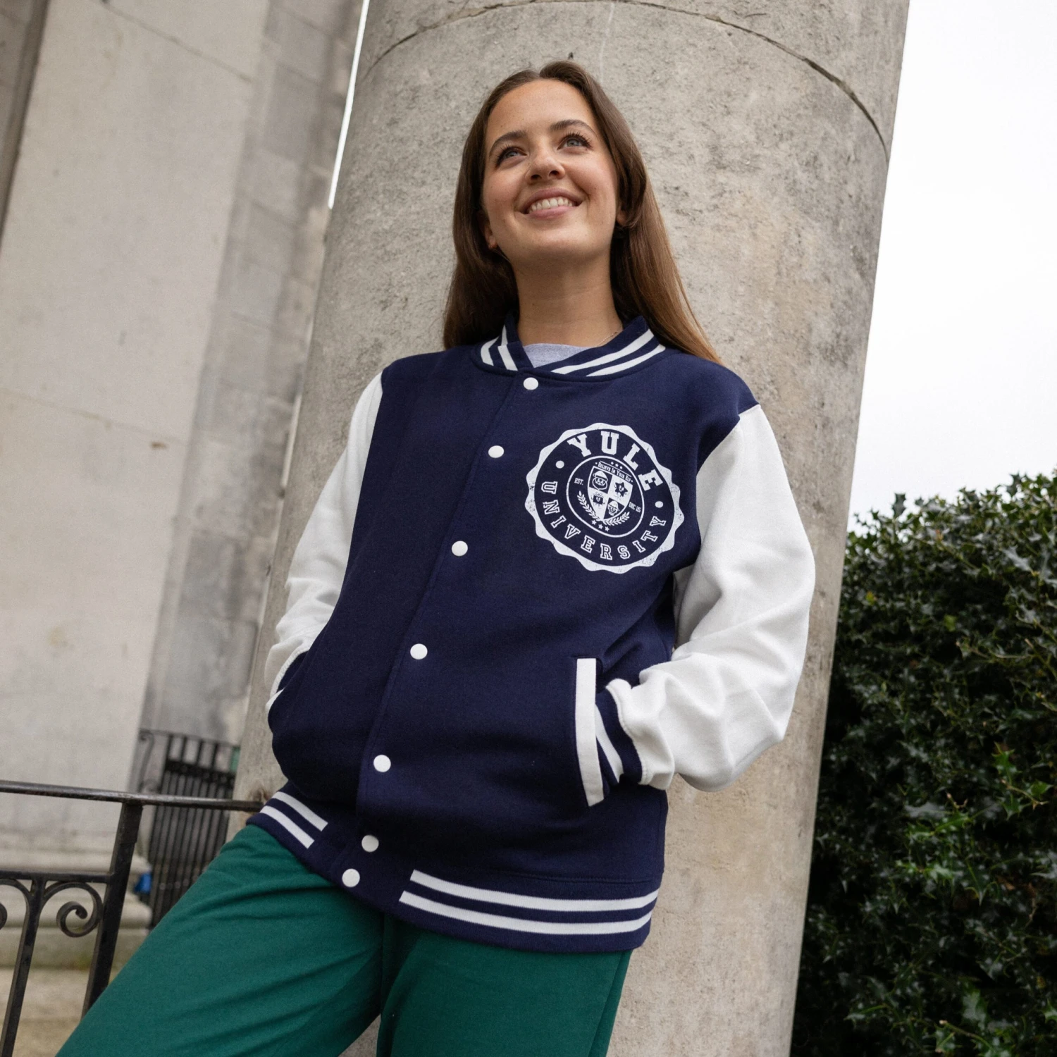 Yule University Unisex Christmas Varsity Jacket 5 Yule University Unisex Christmas Varsity Jacket - Image 3