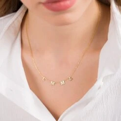 Name Necklace Gold, Christmas Gifts, Letter Necklace Gold, Plated, Initial Necklace, Sterling Silver, Letter Necklace, Name Necklace Gold 17 Name Necklace Gold, Christmas Gifts, Letter Necklace Gold, Plated, Initial Necklace, Sterling Silver, Letter Necklace, Name Necklace Gold -Jewellery Paradise il fullxfull.3472089458 6ww9