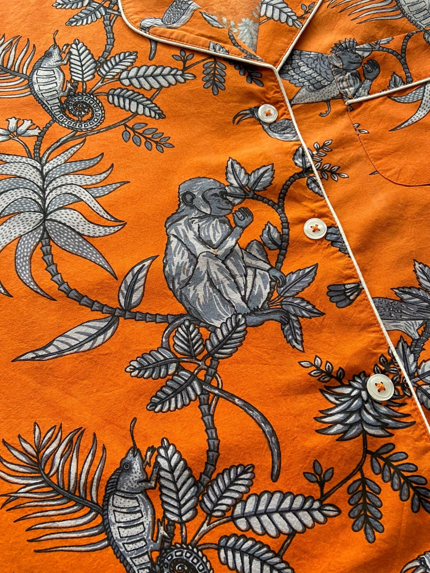 Cotton Shirt, 100% Organic PJ, Christmas Gift For Her, Orange Shirt UK, Womens Christmas Present UK, Sustainable Nightwear Pjs,Gifts For Her 9 Cotton Shirt, 100% Organic PJ, Christmas Gift For Her, Orange Shirt UK, Womens Christmas Present UK, Sustainable Nightwear Pjs,Gifts For Her - Image 7