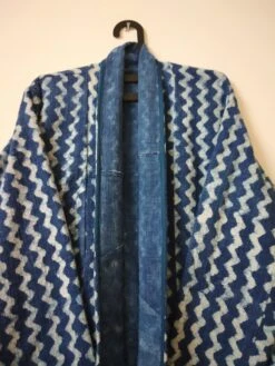 Indigo Blue Block Print Jackets Coat,Natural Hand Block Print Winter Jacket, Winter Cotton Short Jacket, Jackets For Christmas For Her -Jewellery Paradise il fullxfull.3481746450 c3ka
