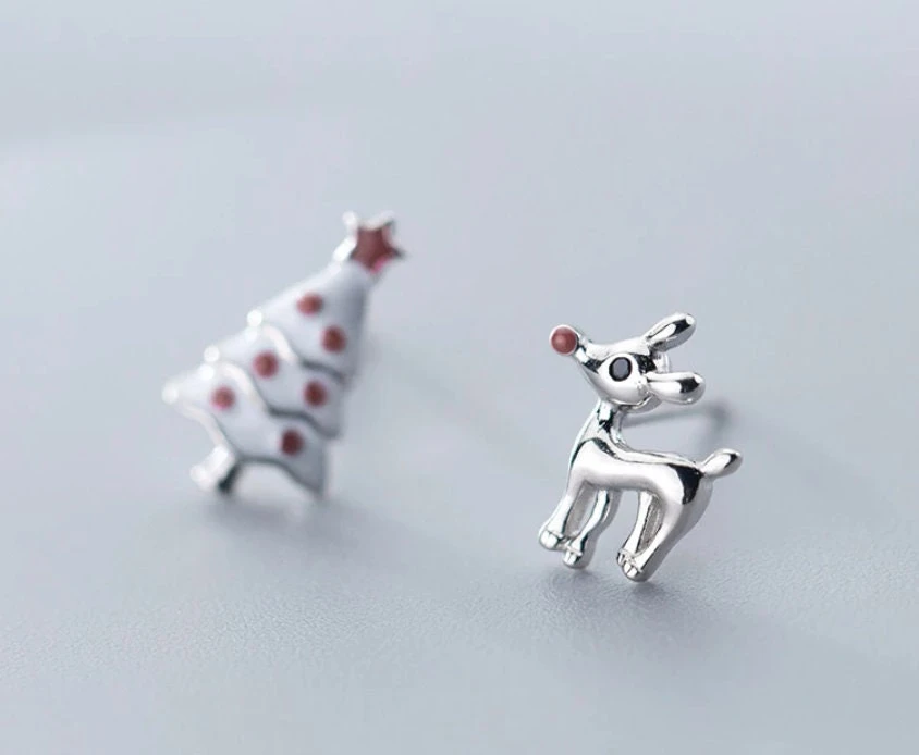 Silver Christmas Earrings 925 5 Silver Christmas Earrings 925 - Image 3