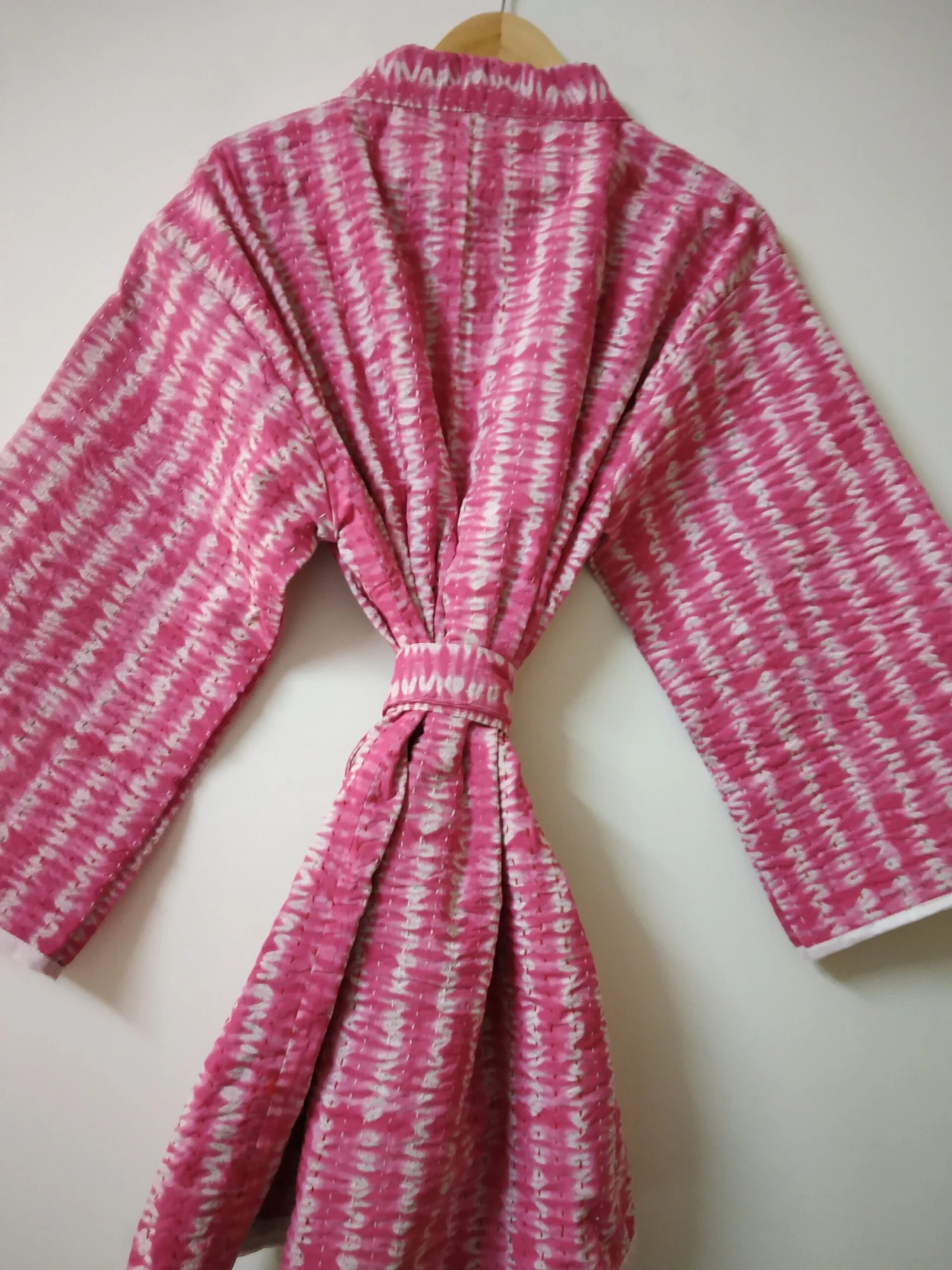 Indian Hand Made New Kantha Kimono Winter Jacket For Men Women Gifts For Christmas Cotton Kantha Winter Jacket, Kimono, Robe, Coat, Gown 5 Indian Hand Made New Kantha Kimono Winter Jacket For Men Women Gifts For Christmas Cotton Kantha Winter Jacket, Kimono, Robe, Coat, Gown - Image 3