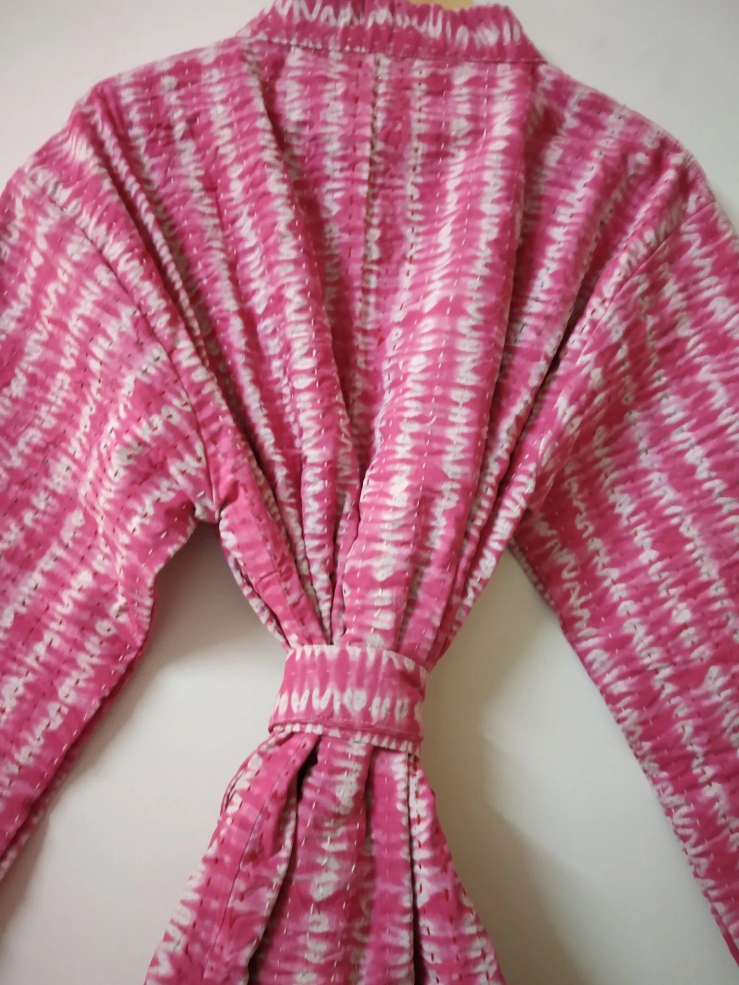 Indian Hand Made New Kantha Kimono Winter Jacket For Men Women Gifts For Christmas Cotton Kantha Winter Jacket, Kimono, Robe, Coat, Gown 7 Indian Hand Made New Kantha Kimono Winter Jacket For Men Women Gifts For Christmas Cotton Kantha Winter Jacket, Kimono, Robe, Coat, Gown - Image 5