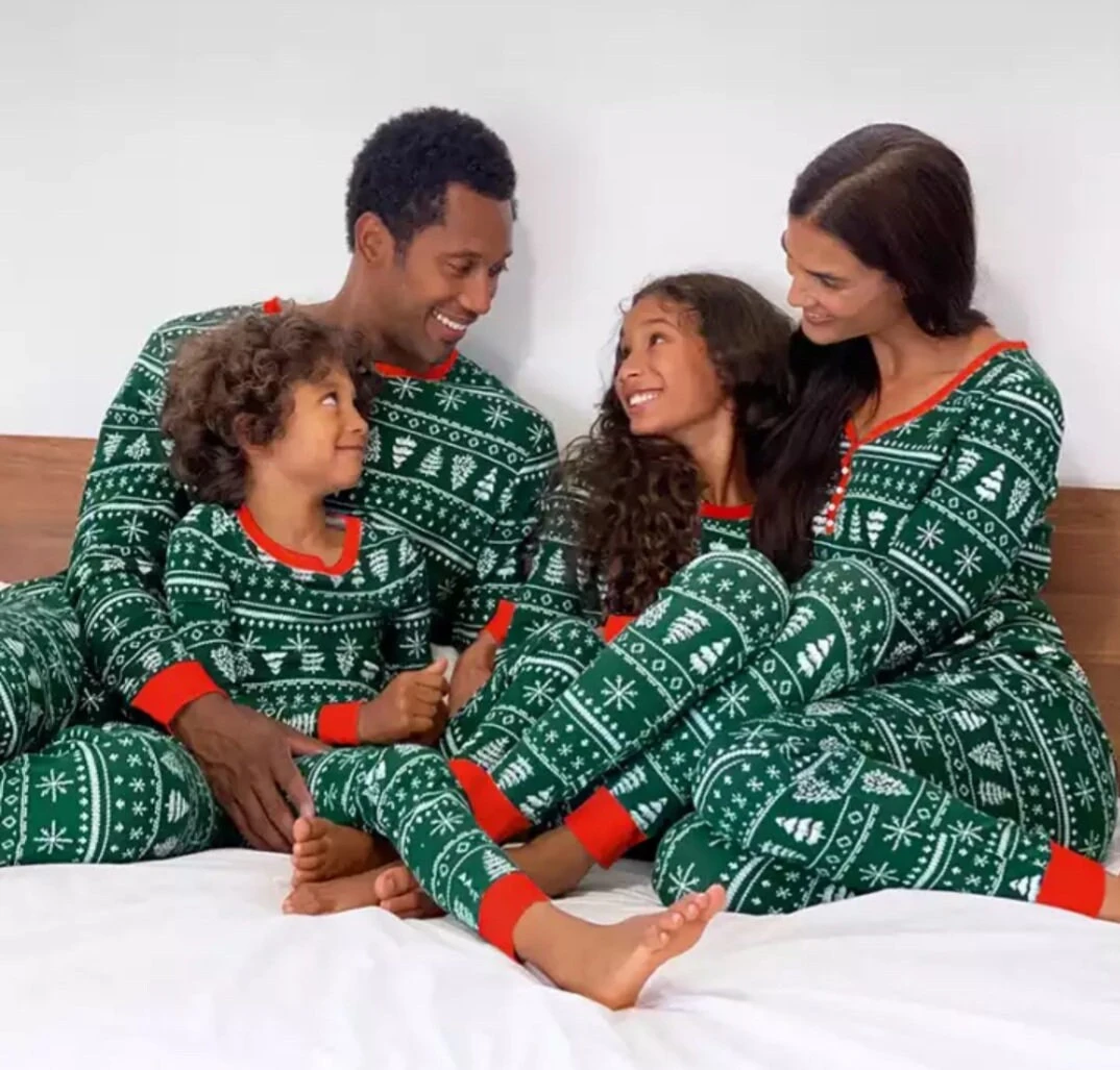 2023 CHRISTMAS Family Matching PAJAMAS Set Mother Father Kids Family Look Outfit Baby Rompers Sleepwear Pyjamas Polyester 4 2023 CHRISTMAS Family Matching PAJAMAS Set Mother Father Kids Family Look Outfit Baby Rompers Sleepwear Pyjamas Polyester - Image 2