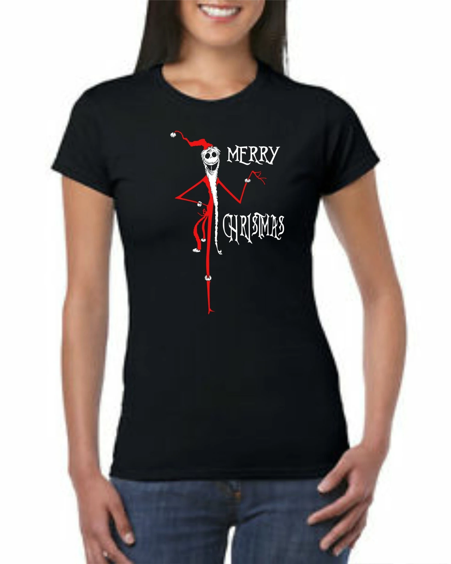 Jack Skellington Sandy Claws Black Christmas T-shirt. Available In Unisex Up To 5xl,ladies Fitted And Childrens Sizes. Fast Free UK Postage. 4 Jack Skellington Sandy Claws Black Christmas T-shirt. Available In Unisex Up To 5xl,ladies Fitted And Childrens Sizes. Fast Free UK Postage. - Image 2