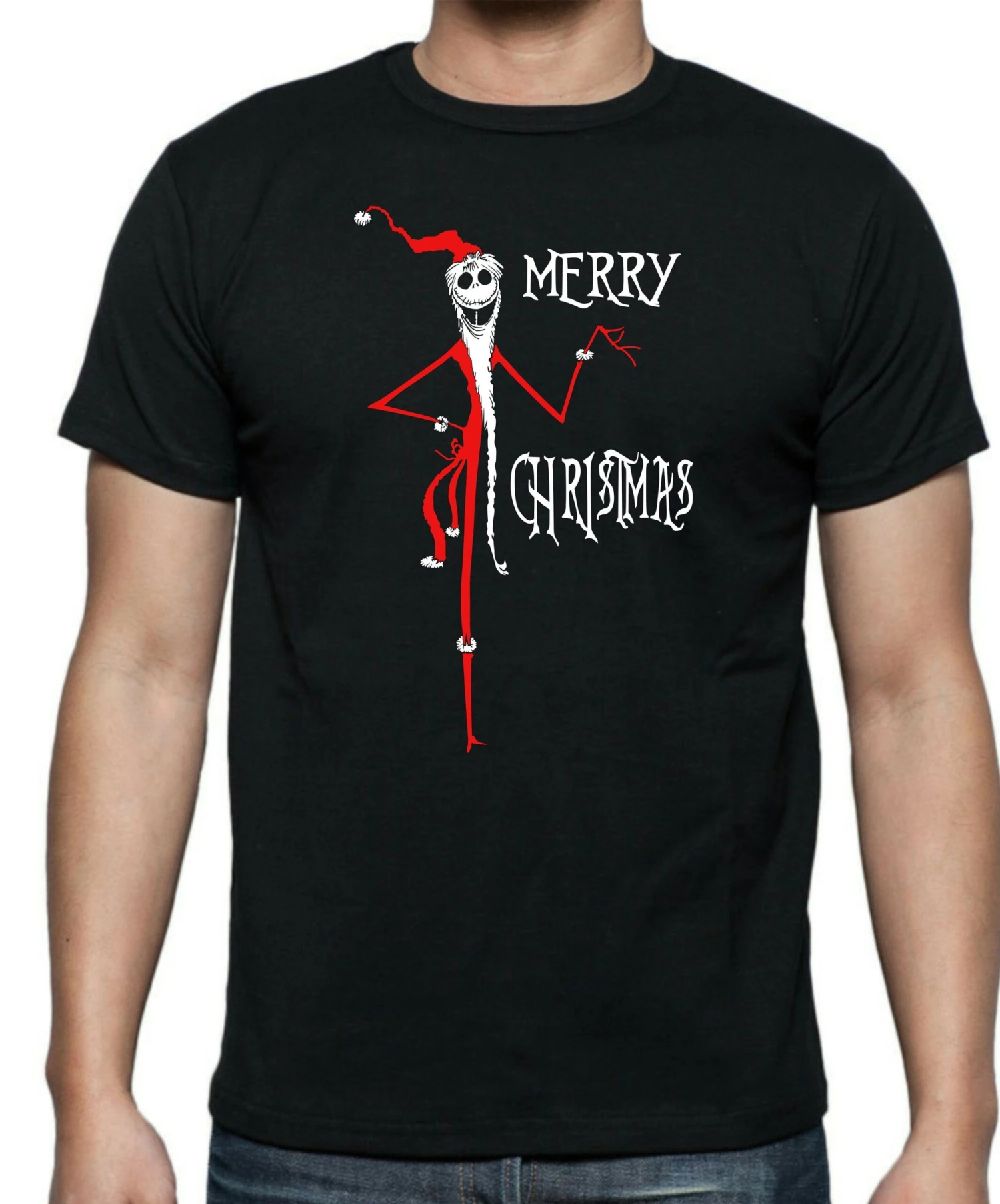 Jack Skellington Sandy Claws Black Christmas T-shirt. Available In Unisex Up To 5xl,ladies Fitted And Childrens Sizes. Fast Free UK Postage. 5 Jack Skellington Sandy Claws Black Christmas T-shirt. Available In Unisex Up To 5xl,ladies Fitted And Childrens Sizes. Fast Free UK Postage. - Image 3
